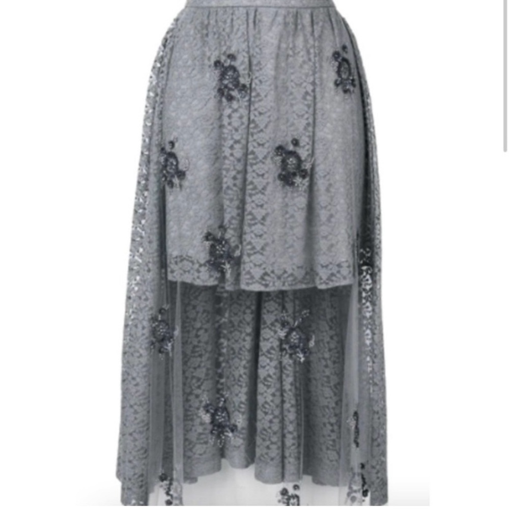 Stella McCartney Silver Lace with Beaded Details